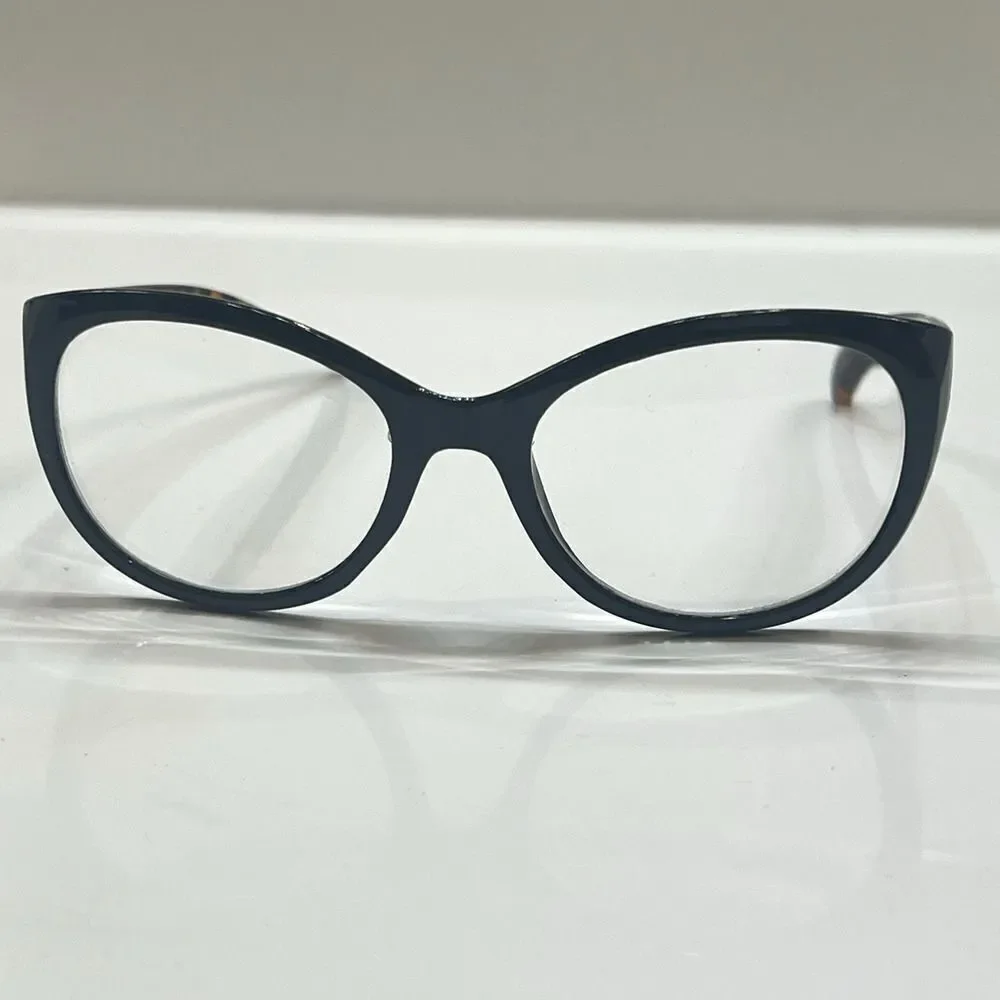 Betsy Johnson Eyeglasses Frame Womens 55-15-130 Plastic Full Rim Black/Brown